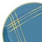 Smarty Had A Party 10.25" Blue with Gold Brushstroke Round Disposable Plastic Dinner Plates (120 Plates), 120PK 910BLG-CASE - alternate 1